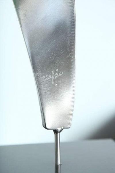  Kafka Kafka Stainless Steel Sculpture on Base