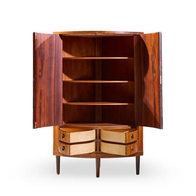  Kai Kristiasen Kai Kristiansen Mid Century Danish Rosewood Corner Cabinet