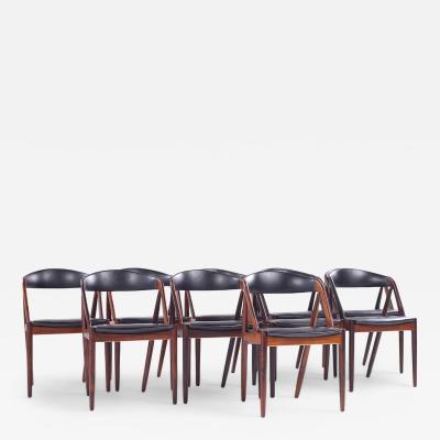  Kai Kristiasen Kai Kristiansen Mid Century Danish Rosewood Dining Chairs Set of 10