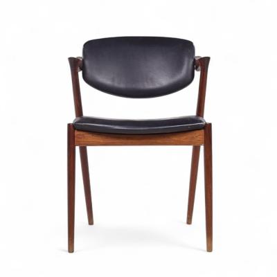  Kai Kristiasen Kai Kristiansen Model 42 Mid Century Danish Rosewood Dining Chairs Pair