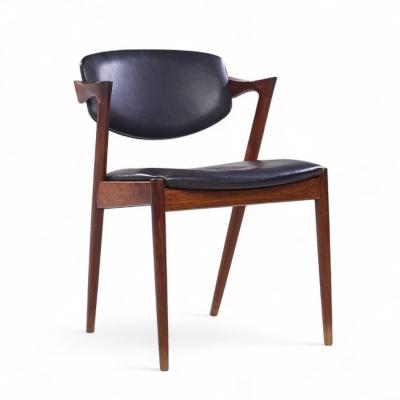  Kai Kristiasen Kai Kristiansen Model 42 Mid Century Danish Rosewood Dining Chairs Pair