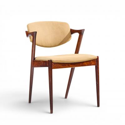  Kai Kristiasen Kai Kristiansen Model 42 Mid Century Danish Rosewood Z Chairs Set of 4