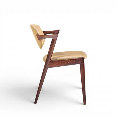  Kai Kristiasen Kai Kristiansen Model 42 Mid Century Danish Rosewood Z Chairs Set of 4