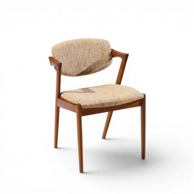  Kai Kristiasen Kai Kristiansen Model 42 Mid Century Danish Teak Z Dining Chairs Set of 6