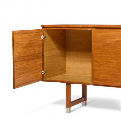  Kai Kristiasen Kai Kristiansen for Feldballes M belfabrik Danish Teak and Brass Credenza