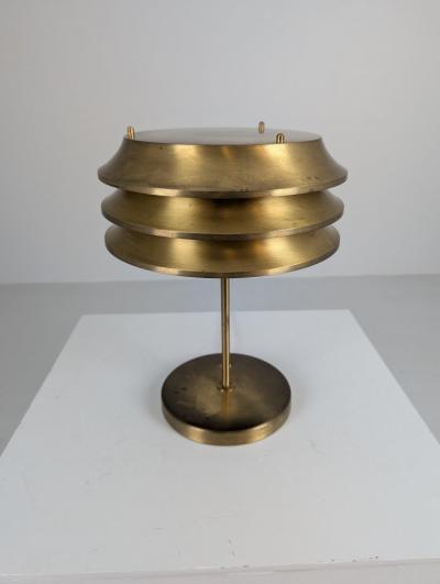  Kai Ruokonen Kai Ruokonen Finnmark Slated Table Lamp Full Brass Orno 1970s