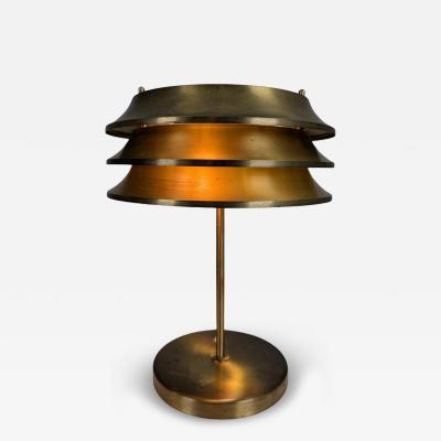  Kai Ruokonen Kai Ruokonen Finnmark Slated Table Lamp Full Brass Orno 1970s