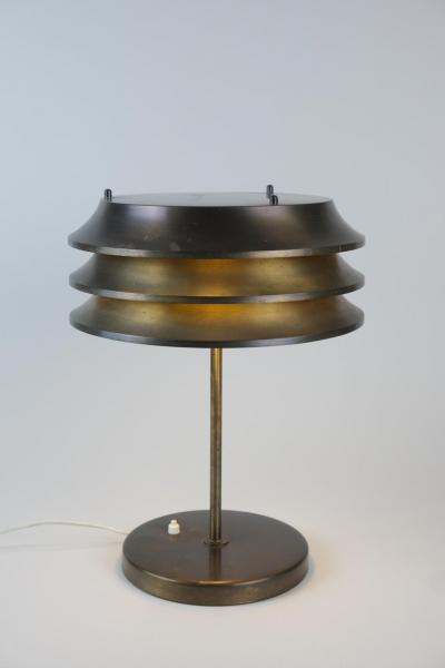  Kai Ruokonen Kai Ruokonen Finnmark Table Lamp Full Brass with Stunning Patina Orno 1970s
