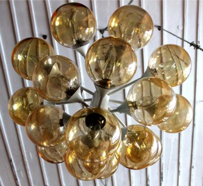 Kaiser Grand Kaiser Sputnik Organic Chandelier Germany 1970s