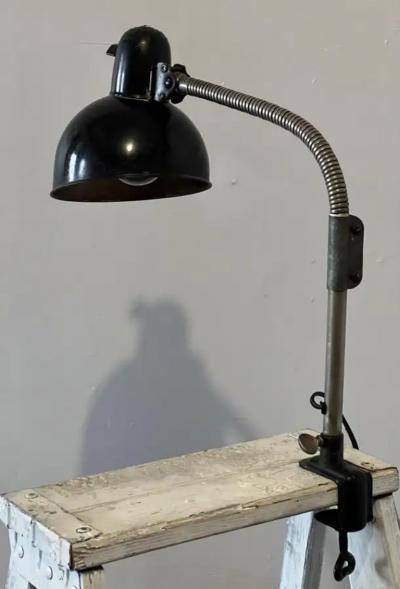  Kaiser Idell Kaiser Leuchten Kaiser Co German Mid Century Christian Dell Bauhaus Clamp Lamp 6470 circa 1930