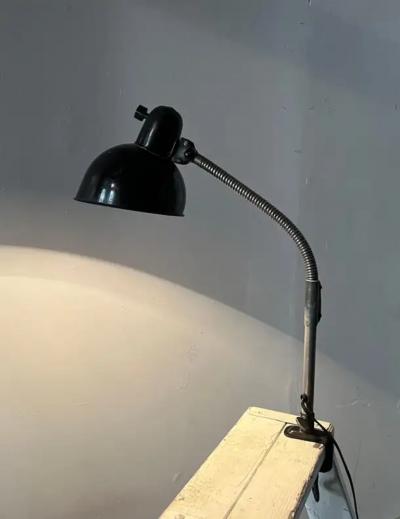  Kaiser Idell Kaiser Leuchten Kaiser Co German Mid Century Christian Dell Bauhaus Clamp Lamp 6470 circa 1930