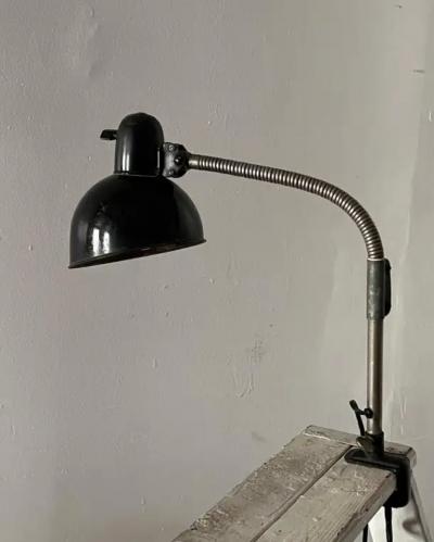  Kaiser Idell Kaiser Leuchten Kaiser Co German Mid Century Christian Dell Bauhaus Clamp Lamp 6470 circa 1930
