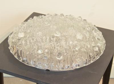  Kaiser Idell Kaiser Leuchten Kaiser Co Heavily Textured Domed Ice Glass Flushmount