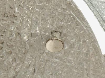  Kaiser Idell Kaiser Leuchten Kaiser Co Kaiser Leuchten Slumped Glass Steel Flushmount Germany 1960s