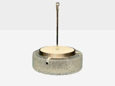 Kaiser Idell Kaiser Leuchten Kaiser Co Kaiser Leuchten Textured Glass Nickel Pendant Light Germany 1960s