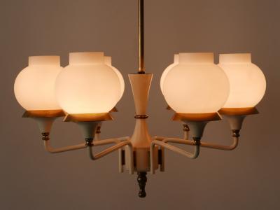  Kaiser Idell Kaiser Leuchten Kaiser Co Mid Century Modern Six Armed Tulipan Pendant Lamp or Chandelier by Kaiser 1950s