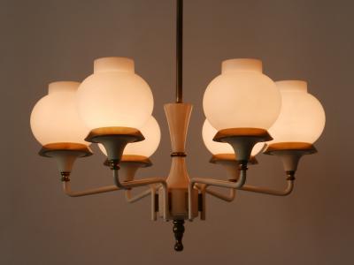  Kaiser Idell Kaiser Leuchten Kaiser Co Mid Century Modern Six Armed Tulipan Pendant Lamp or Chandelier by Kaiser 1950s