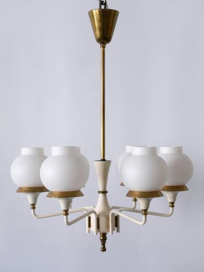  Kaiser Idell Kaiser Leuchten Kaiser Co Mid Century Modern Six Armed Tulipan Pendant Lamp or Chandelier by Kaiser 1950s
