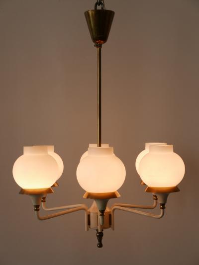  Kaiser Idell Kaiser Leuchten Kaiser Co Mid Century Modern Six Armed Tulipan Pendant Lamp or Chandelier by Kaiser 1950s