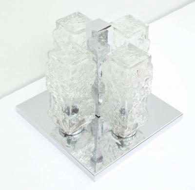  Kaiser Kaiser Ice Glass and Chrome Flush Mount 1 of 2