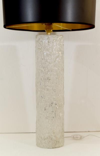  Kaiser Leuchten Cylindrical Glass Table Lamp with Interior Lighting