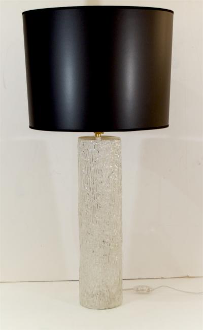  Kaiser Leuchten Cylindrical Glass Table Lamp with Interior Lighting