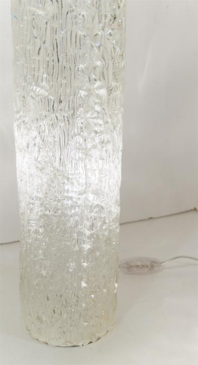  Kaiser Leuchten Cylindrical Glass Table Lamp with Interior Lighting
