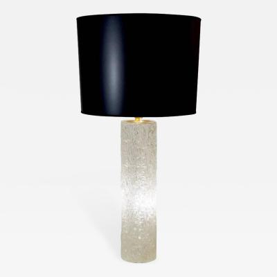  Kaiser Leuchten Cylindrical Glass Table Lamp with Interior Lighting