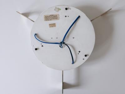  Kaiser Leuchten Rare Mid Century Modern Ice Glass Flush Mount or Sconce by Kaiser Leuchten 1960s