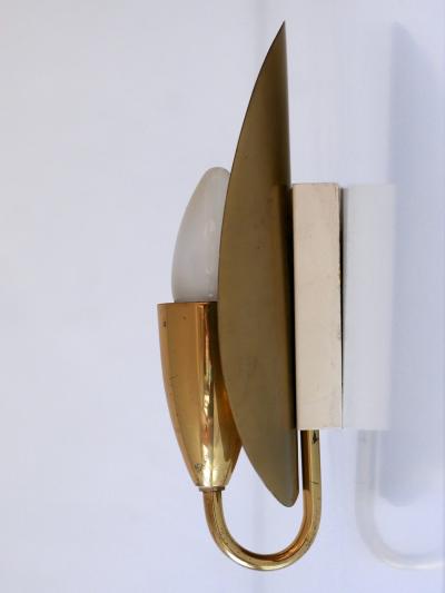  Kaiser Leuchten Set of Two Lovely Mid Century Modern Brass Sconces or Wall Lamps Germany 1950s