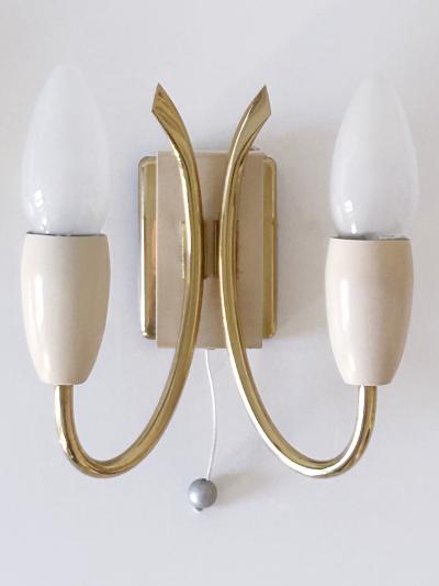  Kaiser Leuchten Set of Two Lovely Mid Century Sputnik Sconces or Wall Lights Germany 1950s