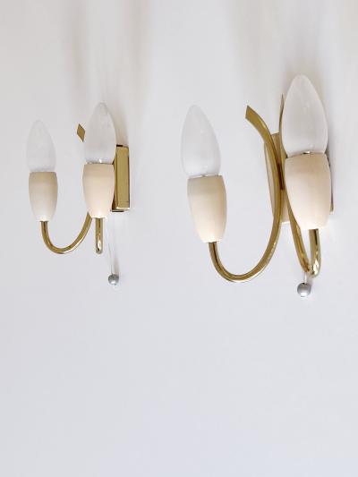  Kaiser Leuchten Set of Two Lovely Mid Century Sputnik Sconces or Wall Lights Germany 1950s