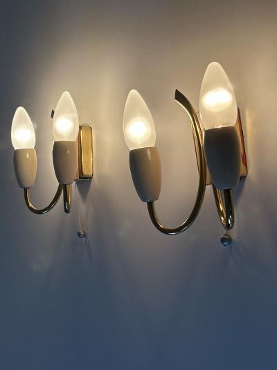  Kaiser Leuchten Set of Two Lovely Mid Century Sputnik Sconces or Wall Lights Germany 1950s