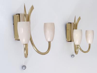  Kaiser Leuchten Set of Two Lovely Mid Century Sputnik Sconces or Wall Lights Germany 1950s
