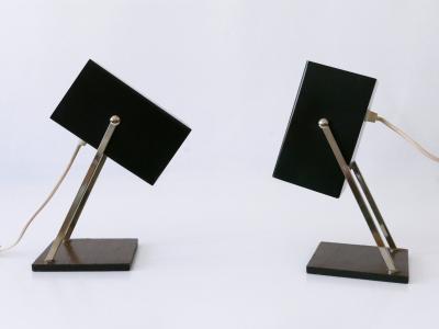  Kaiser Leuchten Set of Two Mid Century Modern Cube Table Lamps by Kaiser Leuchten 1960s Germany