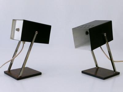  Kaiser Leuchten Set of Two Mid Century Modern Cube Table Lamps by Kaiser Leuchten 1960s Germany