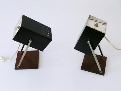  Kaiser Leuchten Set of Two Mid Century Modern Cube Table Lamps by Kaiser Leuchten 1960s Germany