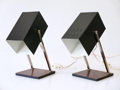  Kaiser Leuchten Set of Two Mid Century Modern Cube Table Lamps by Kaiser Leuchten 1960s Germany