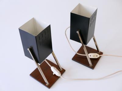  Kaiser Leuchten Set of Two Mid Century Modern Cube Table Lamps by Kaiser Leuchten 1960s Germany
