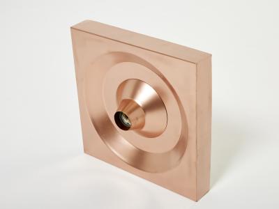  Kaiser Leuchten Set of nine wall lamps copper Klaus Hempel for Kaiser Leuchten 1970