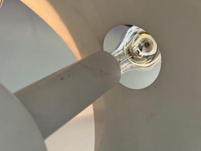  Kaiser Leuchten White Chromed Metal Pendant Lamp by Klaus Hempel for Kaiser Leuchten 1970s