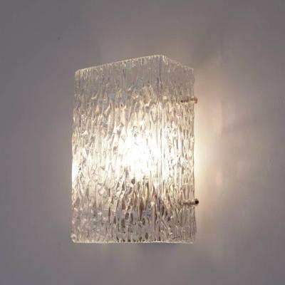  Kalmar Franken KG One of Six Ice Glass Sconces of Wall Lights by Kalmar
