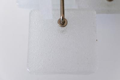  Kalmar Franken KG Set of Two Midcentury Ice Glass Wall Lamps or Sconces by Kalmar Franken 1960s