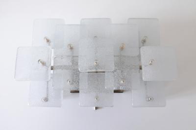  Kalmar Franken KG Set of Two Midcentury Ice Glass Wall Lamps or Sconces by Kalmar Franken 1960s