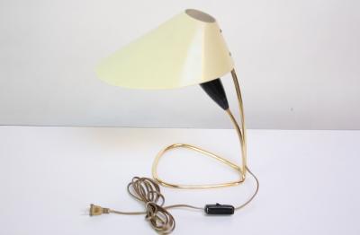  Kalmar Lighting 1950s Austrian Brass Lily Table Lamp Attributed to J T Kalmar