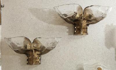  Kalmar Lighting Kalmar Clear Smoked Glass Sconces