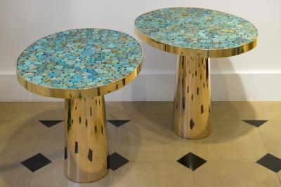  Kam Tin KAM TIN Turquoise tall side table