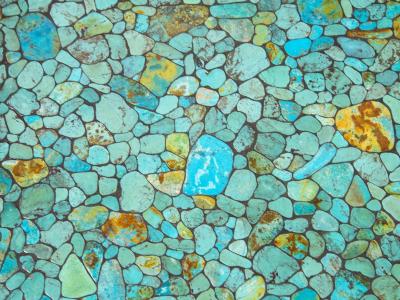  Kam Tin Large turquoise coffee table
