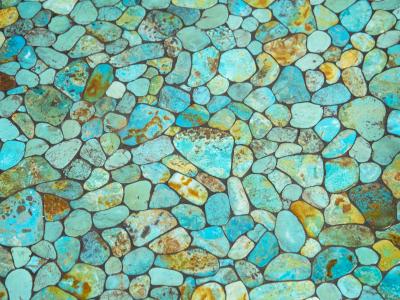  Kam Tin Large turquoise coffee table