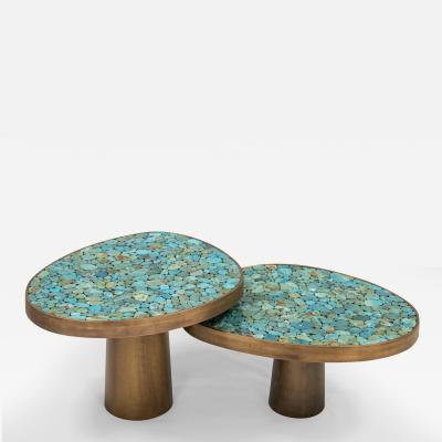  Kam Tin Pair of Turquoise Tables